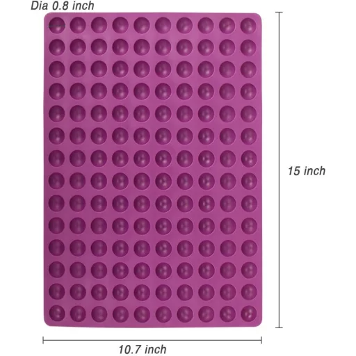 webake Kutyacsemege Szilikon Sütőforma 140 Üregű Félgömb Lila Kutyakeksz Forma