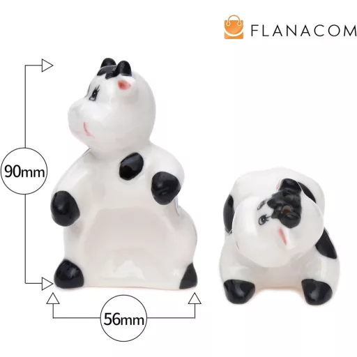 Flanacom Vicces Porcelán Só és Bors Szóró Tehén Motívumos Ajándék