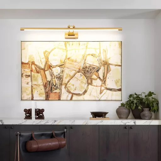 MantoLite Lampă LED pentru oglindă, 90 cm, Cupru - 16W, 3000K Lumină Albă Caldă, IP44 Rezistentă la Apă, Iluminat de Perete pentru Baie cu Comutator cu Șnur, Ajustabilă la 270°