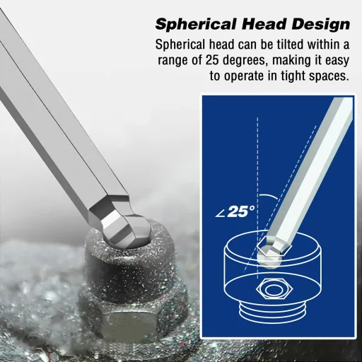 WORKPRO 18 részes Torx és gömbfejű imbuszkulcs szett 1.5-10mm Cr-V acél