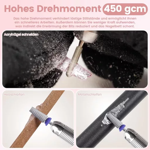 Delanie elektromos körömcsiszoló 35000 rpm, töltöthető gél körömfájl manikűr szett