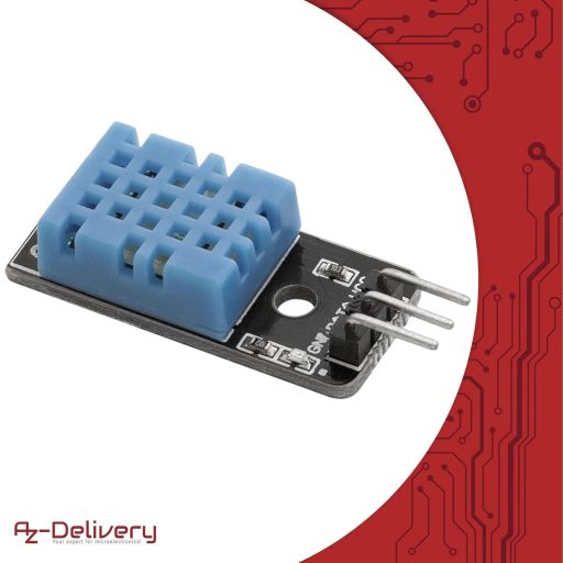 AZDelivery KY-015 DHT11 hőmérséklet szenzor modul 5db Arduino Raspberry Pi kompatibilis