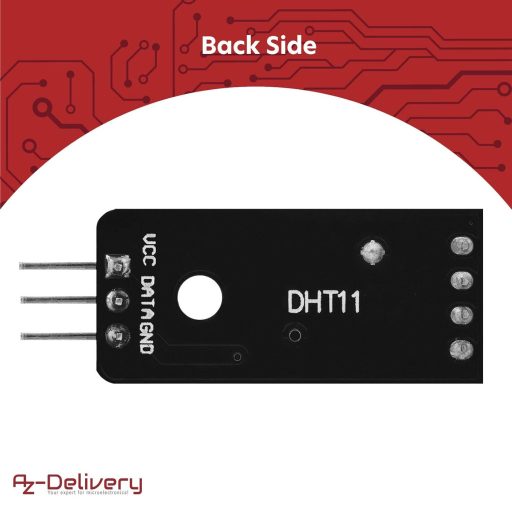 Modul senzor temperatură și umiditate AZDelivery KY-015 DHT11, 5 bucăți, compatibil Arduino și Raspberry Pi
