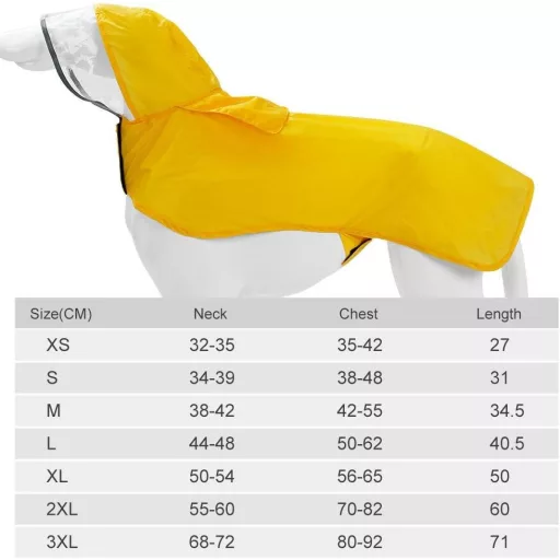 Žuta vodootporna jakna za pse XL s čičkom