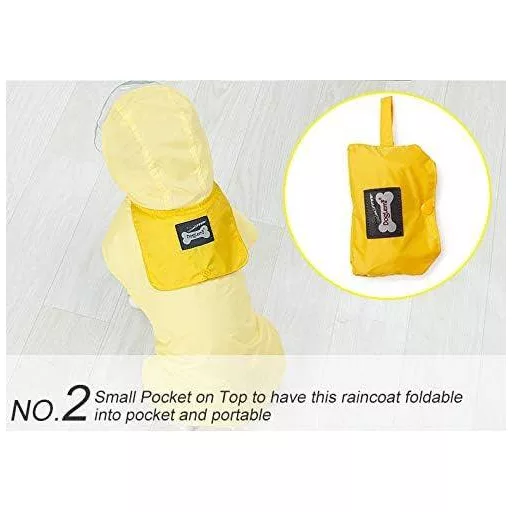 Žuta vodootporna jakna za pse XL s čičkom