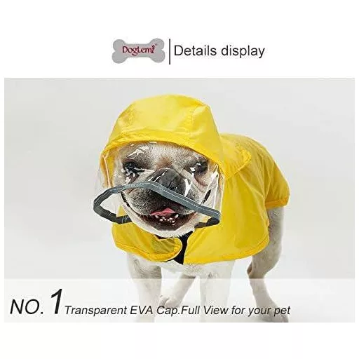 Vízálló tépőzáras Kutyakabát, XL méret, Sárga Színben Újracsomagolt termék