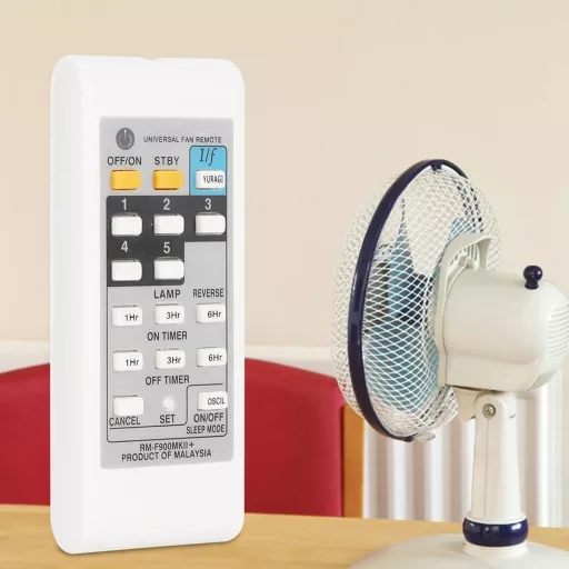 Lazmin112 Telecomandă Universală Ventilator ABS Alb Regulator de Viteză Compatibil KDK ELMARK
