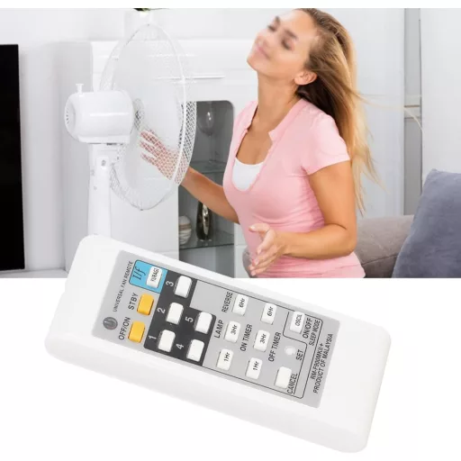 Lazmin112 Telecomandă Universală Ventilator ABS Alb Regulator de Viteză Compatibil KDK ELMARK