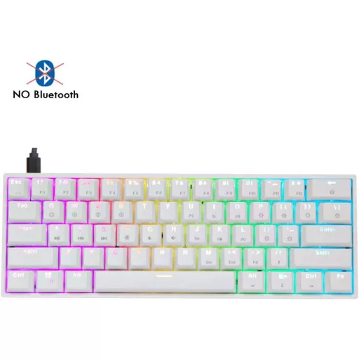 Tastatură mecanică EPOMAKER GK61 cu 61 de taste, iluminare RGB, rezistentă la apă IP68