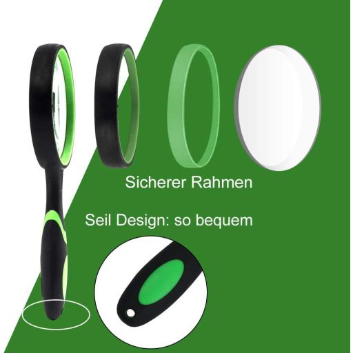 HAKACC 2db Nagyítólencse Gyerekeknek Rovarészleléshez és Tanuláshoz, Hordozható Lupa Szeniőröknek