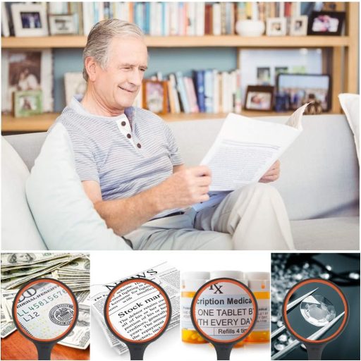 HAKACC 2db Nagyítólencse Gyerekeknek Rovarészleléshez és Tanuláshoz, Hordozható Lupa Szeniőröknek