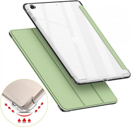 Husă Transparentă Antișoc cu Stand Pliabil Verde Deschis pentru Apple iPad 10.2"