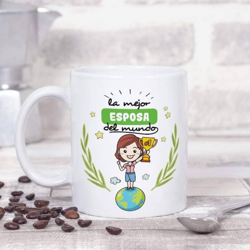 Hrnček MUGFFINS s nápisom "Manželka" v španielčine - originálny darček