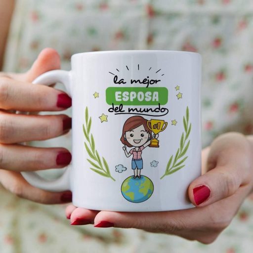 Hrnček MUGFFINS s nápisom "Manželka" v španielčine - originálny darček