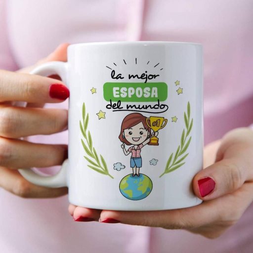 Hrnček MUGFFINS s nápisom "Manželka" v španielčine - originálny darček