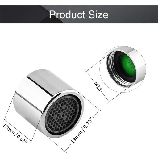 MroMax 18mm Csaptelep Perlátor 3 darabos Univerzális Réz Csapszűrő Fürdőszoba Konyha Mosdó Cserealkatrész