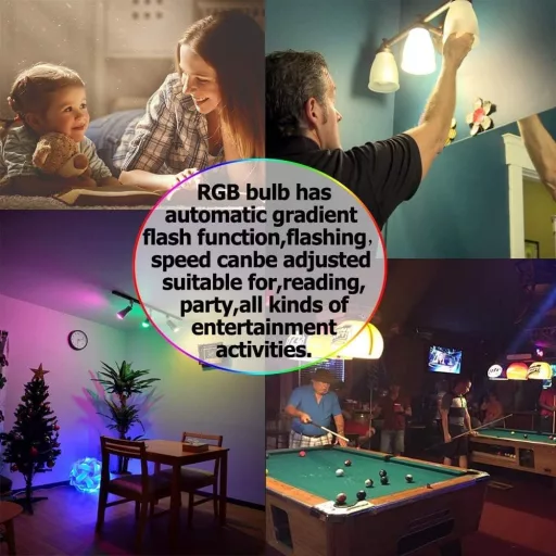 Unisun RGB LED izzó színváltó okos világítás