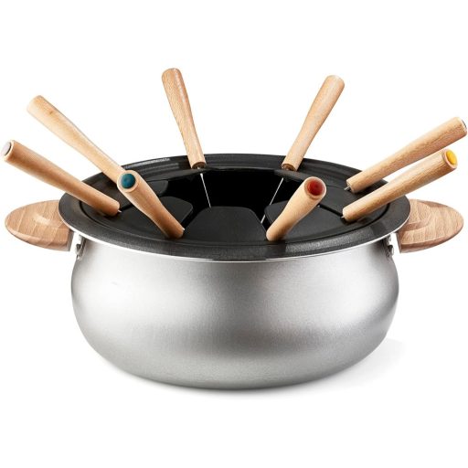 LAGRANGE, Electric Fondue Device for 8 People 1.5 L Made in France for All Types of Fondue Adjustable Thermostat, Wooden Handles, 900 W, 349015