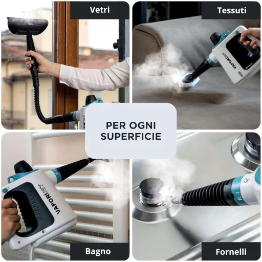 Ariete 4137 Vaporì Jet multifunkcionális gőztisztító, 99,9% baktériumirtó, 3,5 bar nyomás
