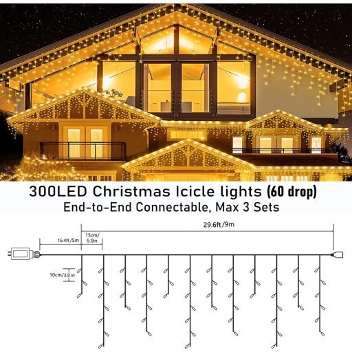 Vianočné LED svetelné cencúle Joomer 300/400 LED, vianočná dekorácia
