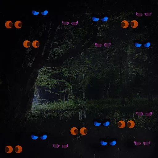 Joiedomi 3 buc. Lămpi de Halloween animate cu ochi clipitori, activare la întuneric, decorațiuni de grădină