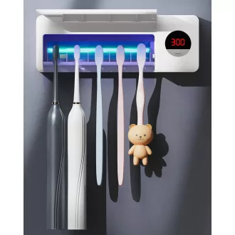   Sterilizator UV pentru periuțe de dinți DSHOW, montabil pe perete, 2000 mAh, alb