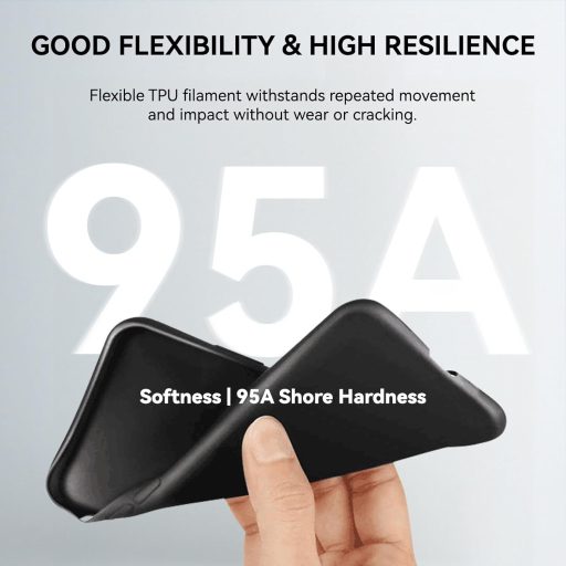 Filament TPU JAYO 1,75 mm Negru 500 g Flexibil pentru Imprimare 3D