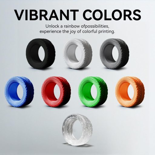 Filament TPU JAYO 1,75 mm Negru 500 g Flexibil pentru Imprimare 3D