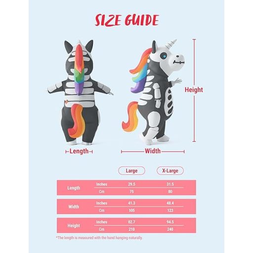 Spooktacular Creations Felfújható Unikornis Jelmez Felnőtteknek Halloween Karneváli Kosztüm