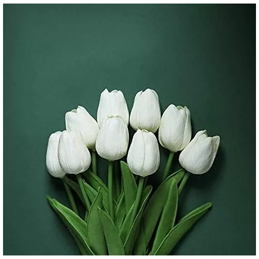 Anaoo 24 db Fehér Latex Műtulipán - Esküvői és Otthoni Dekoráció