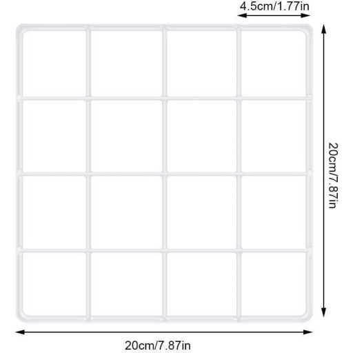Fali dekoráció fotórács, 20 x 20 cm, fehér színű - stílusos és multifunkcionális fotófal