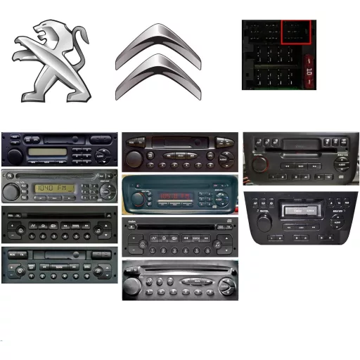 ELEC-AUTO Bluetooth Rozhranie - USB MP3 AUX Adaptér pre autá Peugeot a Citroen s ISO konektorom | Handsfree | Nabíjačka | Jack konektor |