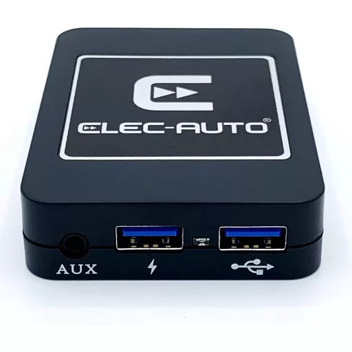 Interfață Bluetooth ELEC-AUTO - Adaptor USB MP3 AUX pentru mașini Peugeot și Citroen cu mufă ISO | Handsfree | Încărcător | Mufă Jack |
