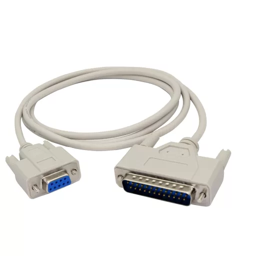 KANGPING DB9-DB25 Prevodový kábel - RS232 Null Modem Sériový tlačový kábel pre PC, Mac, Linux zariadenia - Dátový komunikačný kábel (1,5