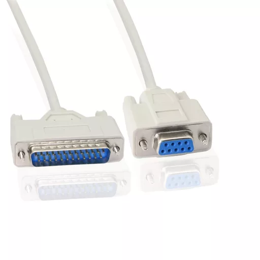 KANGPING DB9-DB25 Prevodový kábel - RS232 Null Modem Sériový tlačový kábel pre PC, Mac, Linux zariadenia - Dátový komunikačný kábel (1,5