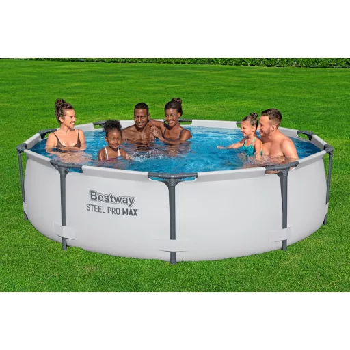 Bestway Steel Pro MAX 305x76 cm kerek medence szürke, szivattyú nélkül - Single