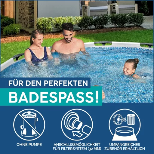 Bestway Steel Pro MAX 305x76 cm kerek medence szürke, szivattyú nélkül - Single
