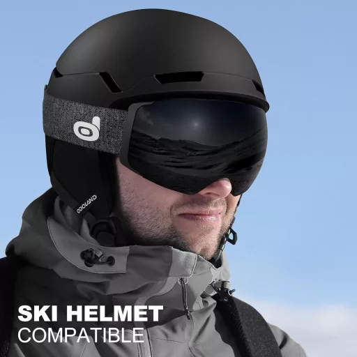 Odoland Unisex Síszemüveg Mágneses Cserélhető Lencsével, UV Védelem, Páramentesítés