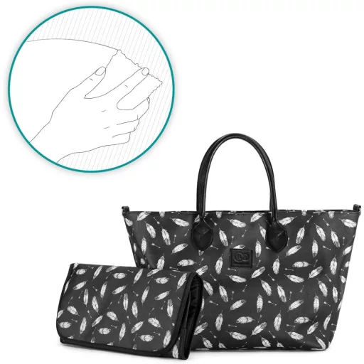 KinderKraft Mommy Bag Fekete Pelenkázó Táska Anyukáknak