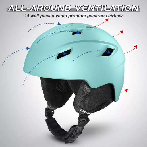 Set Cască Schi și Ochelari Odoland - Căști Sport Multifuncționale Reglabile Bărbați Femei, Mărimea M