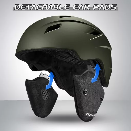 Set Cască și Ochelari de Schi Odoland - Albastru Unisex Echipament de Protecție Snowboard cu Protecție UV400, Rezistent la Vânt, Policarbonat Ușor, Mărimea S