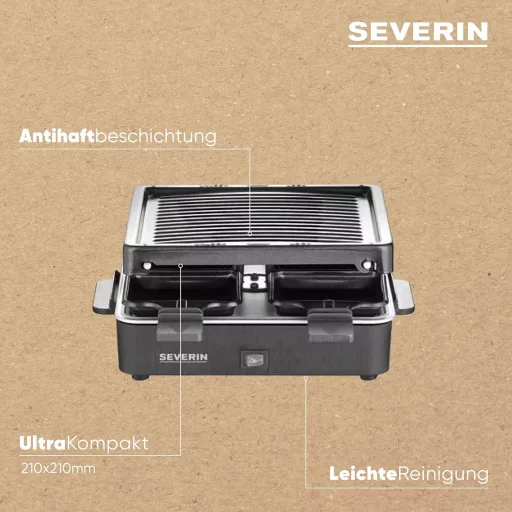 Severin Mini Raclette Grill - Asztali Grillsütő Sajtolvasztáshoz