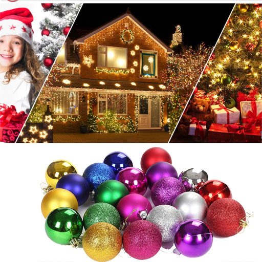 Set de 24 de globuri de Crăciun Cloudsemi, lucioase și mate, decorațiuni suspendate.