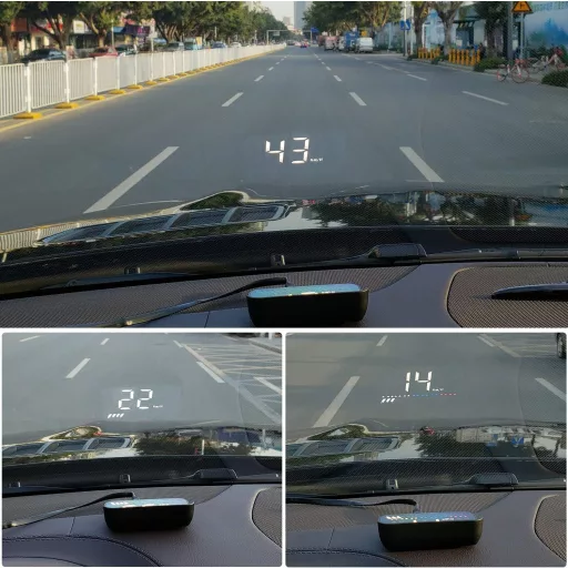 Afișaj Head Up Display iKiKin 3.5" OBD2 GPS pentru mașină cu vitezometru și termometru