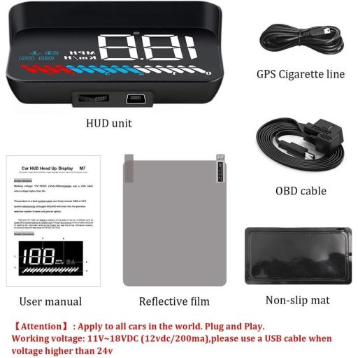 iKiKin 3.5" Head Up Display OBD2 GPS autós sebességmérő hőmérővel