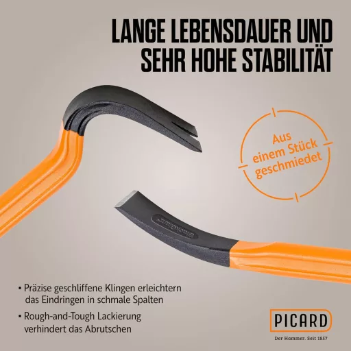 Set de leviere profesionale PICARD BlackGiant Bar No. 46Z, din oțel, 3 buc, cu unghi de 90°