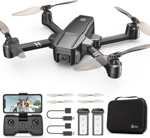 Skladací dron Holy Stone HS440 s 1080P kamerou - 40 minút letu, 2 batérie, FPV živý prenos, hlasové ovládanie, gravitačný senzor