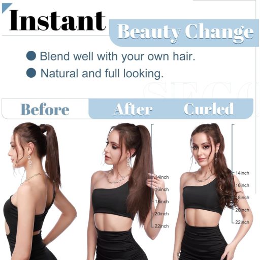 SEGO Natural Ponytail valódi emberi hajból készült afro lófarok kiterjesztés 35cm