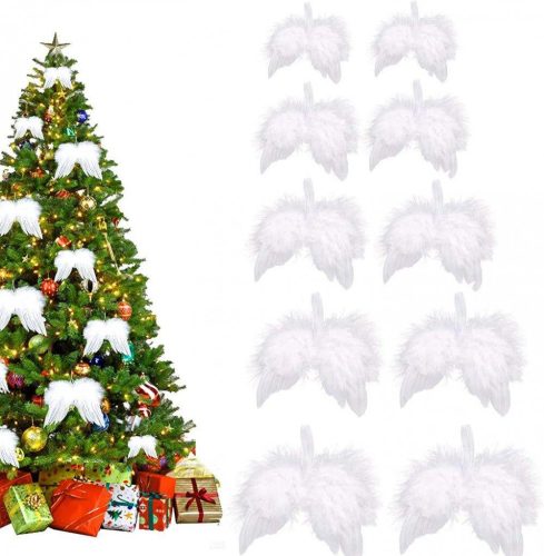 LEZED Angyalszárny Karácsonyfa Díszek, Akasztó Díszek, 18 cm / 16 cm / 12 cm / 10 cm / 8 cm