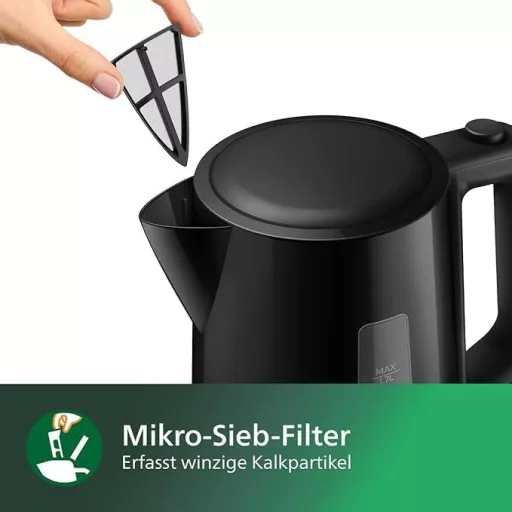 Philips HD9318/20 Vízforraló 1,7L Forgatható Talp Fekete Kijelzővel